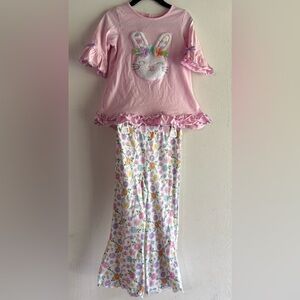 Good Lad Pink Bunny Floral Easter Set